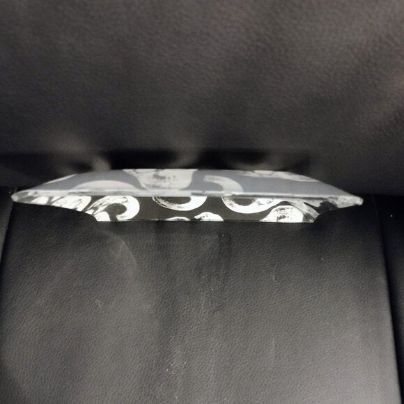 Skull Glass 6-Inch Square Plate With ½-Inch Lip Halloween/Biker - Picture 4 of 4